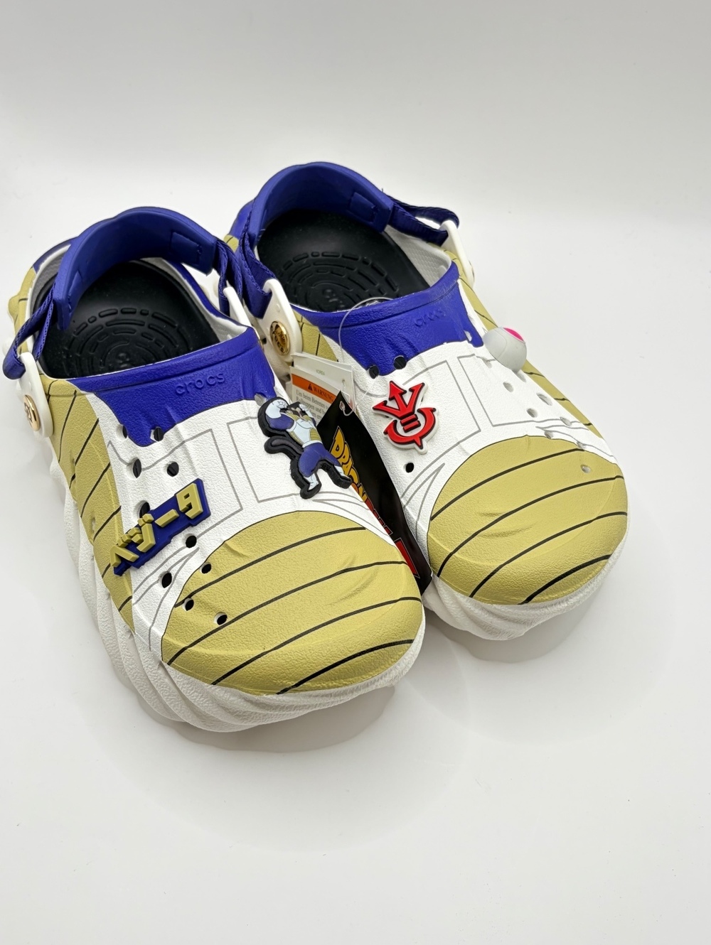 Crocs x Dragon Ball Z Echo Clog Kids J5 White Gold Blue 211138-90H New no Box